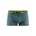 Pánské boxerky Craft Greatness 3" zelená vzor